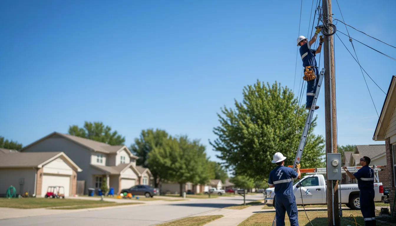 Residential electrician providing installation services in Claremont, IL